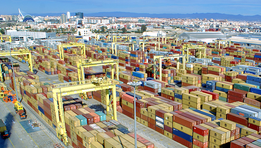 Terminal de MSC en el puerto de Valencia.