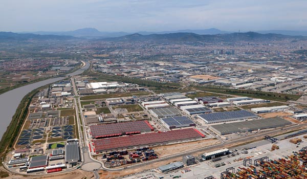 Vista aérea de la ZAL Prat.