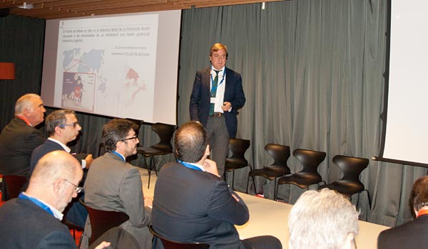 Luis Gabiola, director de Operaciones de la Autoridad Portuaria de Bilbao, durante su intervención en una jornada sobre 'puertos inteligentes, organizada también por Executive Forum y Eurogestión.