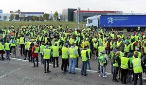 Protesta de los chalecos amarillos en Francia.