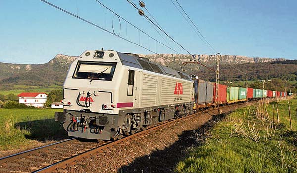 Imagen de un tren operado por Low Cost Rail, uno de las empresas ferroviarias privadas. Foto: LCR