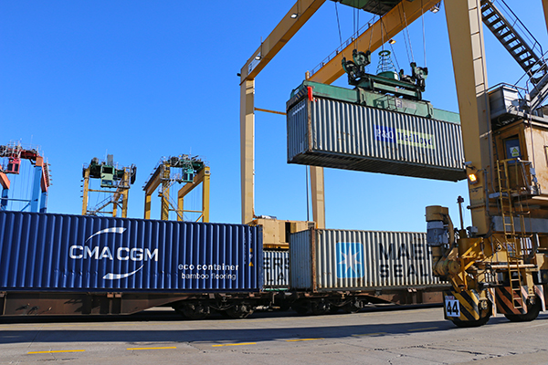 Imagen de la terminal intermodal de CSP Spain en el puerto de Valencia.