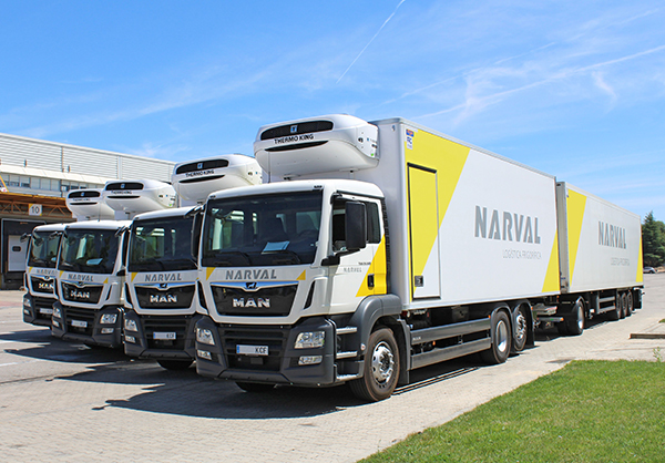 Transportes Frigoríficos Narval dispone de una flota integrada por más de cien unidades de camiones. 