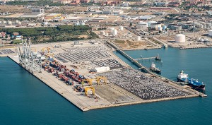 Vista aérea del puerto de Tarragona.