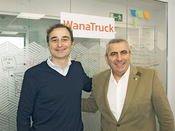 Luis Sanz y Carlos Cancela, CEO y socio de la startup española WanaTruck. 