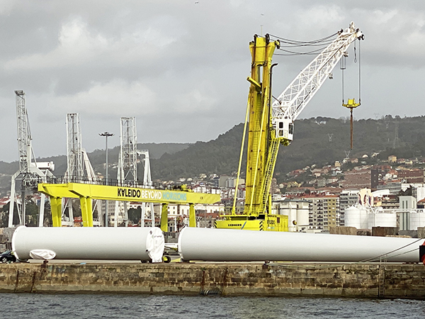 Imagen de la operativa de Kaleido Logistics en el puerto de Vigo.