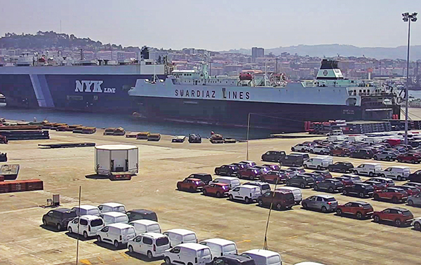 Imagen de la terminal ro-ro de Bouzas en el puerto de Vigo.