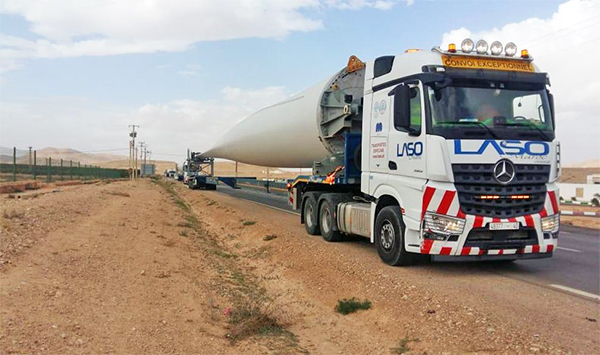 Operativa de Laso Lasarte Wind para el parque eólico de Midelt.