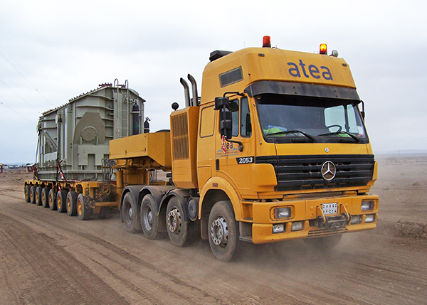 Operativa logística de un transporte especial de Atea en el este de África.