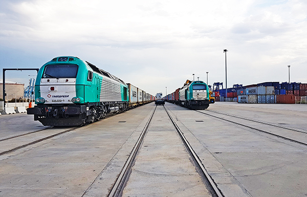 Imagen de la terminal ferroportuaria de Bahía de Algeciras.