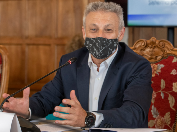 Francisco Toledo, presidente de Puertos del Estado, en su intervención ayer en Santander. 