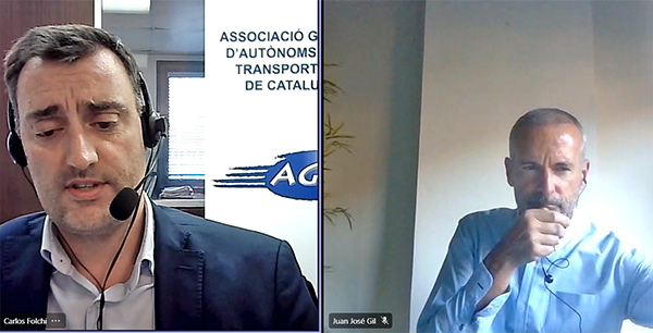 Carlos Folchi, secretario general de AGTC, y Juan José Gil, secretario de la Fundación Quijote.