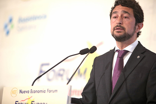 El presidente de la Autoridad Portuaria en el conferenciade Nueva Economía Fórum.
