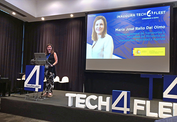 María José Rallo, secretaria general de Transportes y Movilidad, inauguró la cuarta edición del congreso 'Tech4Fleet'. 