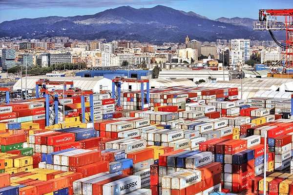 Imagen del puerto de Málaga.