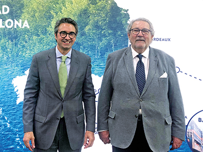 Guillermo Belcastro y Javier Vidal, de la terminal Hutchison Ports en el puerto de Barcelona (BEST). 