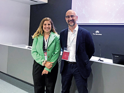 Antoine Bertrandy, CEO de CargoON, parte del Grupo Trans.eu, y Verónica Rodríguez, Marketing Manager Iberia, presentaron su sistema de gestión de transporte, especialmente creado para productores y distribuidores. 