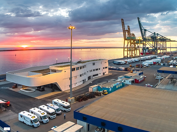 Muelle Sur del puerto de Huelva.