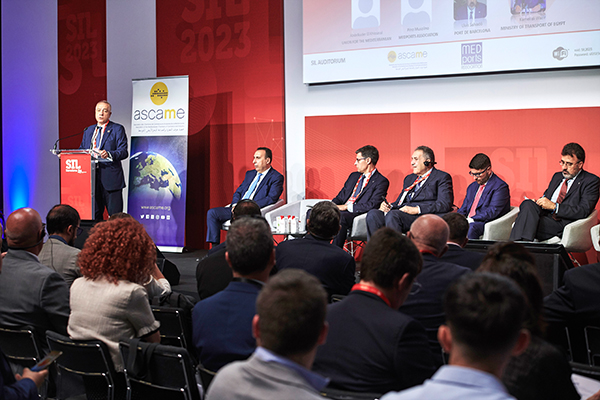 Pere Navarro, delegado especial del Estado en el CZFB, en la última edición de la conferencia.