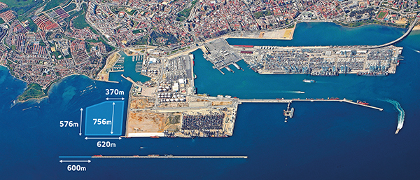 Imagen de la propuesta realizada por el Puerto de Algeciras para su expansión marítima.