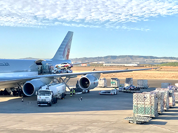 El aeropuerto de Zaragoza alcanzó su pico en tráfico de carga en 2021.