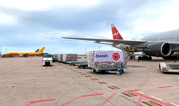 Operaciones de Operinter en el aeropuerto de Zaragoza.