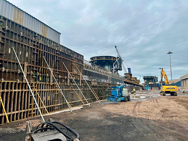 Imagen de las obras en desarrollo en la Terminal