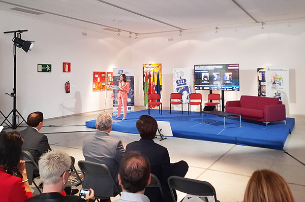 Ana González, presidenta del CEL, durante la inauguración del IV Foro del Transporte del CEL.