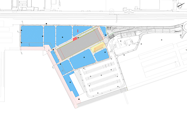 Plano de la futura terminal de vehículos.