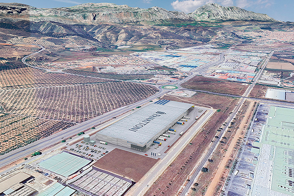 Visualización del proyecto de Panattoni en Antequera (Málaga) para Leroy Merlin.