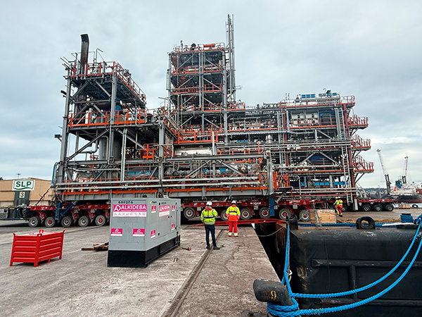 Operativa con la carga especial de SLP en el puerto de Bilbao.