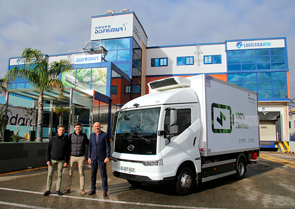 Unidad de BYD utilizada por Disfrimur para la operativa de última milla en Murcia.